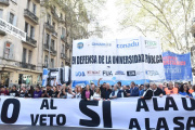 El Senado trata el veto a la ley de financiamiento universitario y el Frente Gremial de La Plata marcha al Congreso