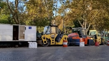 Comenzó la pavimentación en los alrededores de las plazas Italia y Rocha