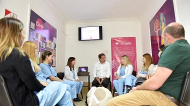 Garro visitó el CIMM de La Plata y pidió que "las mujeres se acerquen a hacerse sus chequeos"